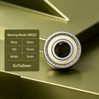 Roulement miniature à faible vibration 685ZZ 5x11x5mm, roulement à billes à section mince ZV4 pour dispositifs de capteurs optiques