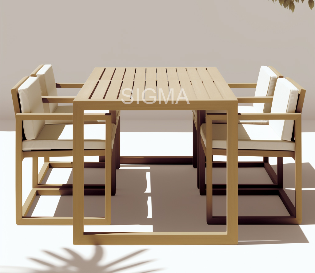 wholesale Garden Teak solid table sets wood Outdoor furniture  garden outdoor new  table and chair set