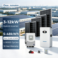 Onduleur solaire hybride Deye 7-12kW SUN-SG06LP1 avec kit de stockage PV LiFePO4 20-48kWh pour toute la maison, hors réseau
