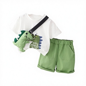 Conjunto de Manga Corta con Estampado Animal para Niños de 0 a 6 Años, 100% Algodón, Verano, Estilo Coreano, Pantalones Cortos para Niños, Ropa Casual Elegante para Bebés - Product Image 3