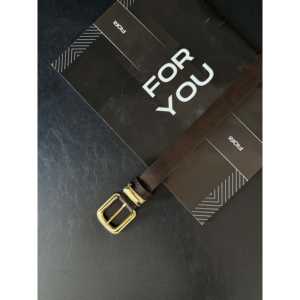 Fiori หัวเข็มขัดกรอบชุบทองสำหรับผู้หญิงสไตล์หนัง PU ลำลอง - Product Image 1