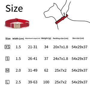 <span class=keywords><strong>Collar</strong></span> reflectante para perro, cadena de nailon de gama alta cepillada en oro claro, <span class=keywords><strong>collar</strong></span> para perro con patrón sólido - Product Image 3
