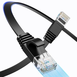 Câble réseau Ethernet plat D-sunty Cat6 30AWG UTP RJ45-RJ45 1m-30m, câble de brassage en cuivre nu noir - Product Image 5