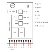 YET420PC Récepteur de commutateur de télécommande sans fil AC220V 2 canaux avec 2 télécommandes pour moteur de porte ON/OFF