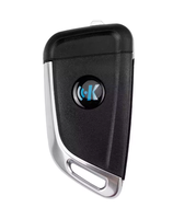 Clé de voiture intelligente KD NB29-3 pour KEYDIY série NB, NB29 3 boutons (boutons métalliques), télécommande universelle pliable, clé vierge, porte-clés