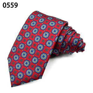 <span class=keywords><strong>Corbatas</strong></span> de poliéster con estampado geométrico verde, azul marino y rojo, hechas a mano y personalizadas para hombre, ideales para negocios, regalo formal, <span class=keywords><strong>originales</strong></span> de China. - Product Image 3