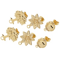 Pendentifs breloques DIY en forme de tournesols couleur or pour la fabrication de boucles d'oreilles, accessoires et fournitures de bijoux