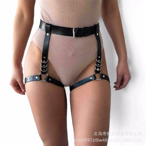 Venta directa de fábrica de lencería de cuero estilo europeo y americano, productos íntimos para parejas, artículos de cuero para piernas a la moda. - Product Image 2