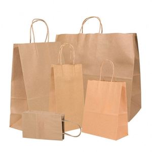 Recyclable Kraft Paper Bag With Own Logo Custom White Brown Black Kraft Shopping Paper Bag - Product Image 3
