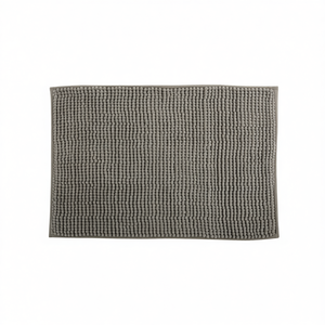 Tapis de bain en chenille 40x60 cm bleu antidérapant pour salle de bain - Product Image 2