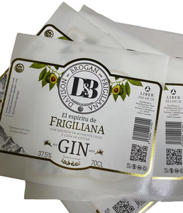 <strong>Custom</strong> <strong>Textured</strong> <strong>Paper</strong> Gold Foil Stamping <strong>Wine</strong> Bottle <strong>Labels</strong> Raised Logo Embossing <strong>Labels</strong> for Glass Bottle - Product Image 4