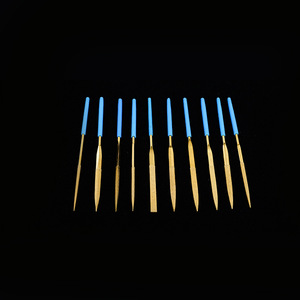 Lime diamantée assortie Lime plaquée titane Métal Jade Polissage Coupe Plat carré Triangle Lime demi-ronde Set - Product Image 5