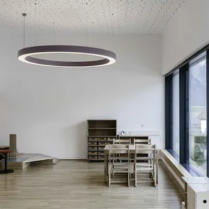 80W 2500MM di diametro LED forma rotonda sospensione luce moderna soggiorno Led lampadario luci
