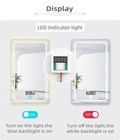 Interruptor Táctil Inteligente Shinechip de 12V 5A 60W para Espejo, Ultrafino de 8mm, Control Único, Sensor de Atenuación para Baño, IP65, Material ABS