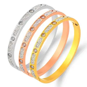 C J Luxury Design Wholesale Gypsophila Diamond Couple Bangle Women Sterling Silver Fashion Charm Love Screwdriver Bracelet
