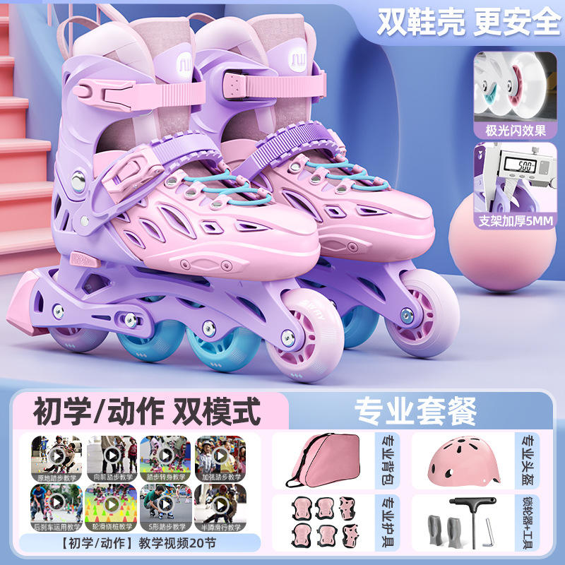 White and blue professional helmet, protective gear, and backpack