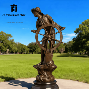 Sculptures en bronze de figurines de navigation océanique, représentant des <span class=keywords><strong>marins</strong></span> et des pêcheurs, statue de décoration extérieure - Product Image 6