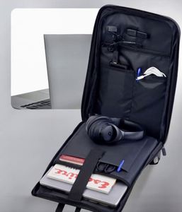 Sleek Futuristic Oxford LCD <b>Backpack</b> with Integrated Screen Built-in Sound Ample Storage Water Resistant Zipper Closure Portable - Product Image 4