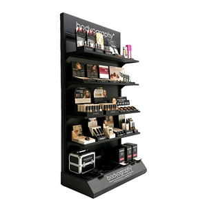 Support d'exposition au sol pour salon de beauté, étagère en métal personnalisée avec étagères pour l'exposition de produits cosmétiques, mobilier - Product Image 3
