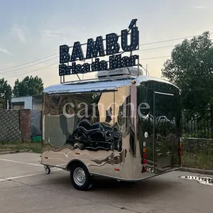 Camion de restauration mobile en acier inoxydable de 3 m avec friteuse et équipement de grillade - Product Image 2