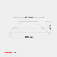 Downlight LED anti-éblouissement à large angle de faisceau 120° °   Plafonnier encastré pour salon, hôtel, bureau
