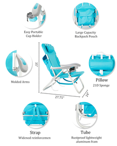 Kejie Portable Backpack Aluminum Folding Moon Chair Modern Style Outdoor Furniture for <b>Beach</b> Camping - Product Image 6