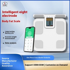 Blue-tooth 8 elettrodi intelligente elettronica per la composizione corporea del bagno <span class=keywords><strong>scala</strong></span> intelligente per il peso corporeo del grasso corporeo - Product Image 2