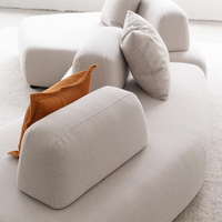 Meubles de salon de design moderne pour villa italienne haut de gamme, canapés modulaires de luxe, ensemble de canapés en tissu
