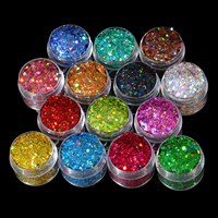 Paillettes holographiques épaisses Xucai, sequins hexagonaux mélangés, paillettes colorées pour l'art des ongles, flocons de résine époxy, décoration artisanale, fournitures de maquillage DIY