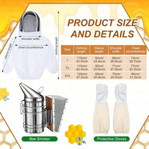 30 Pcs Grapefruit Brand Beekeeping Starter Kit All-in-One Jacket Beehive Equipment Bee Smoker Beekeeper Supplies Wood Plastic - Product Image 2
