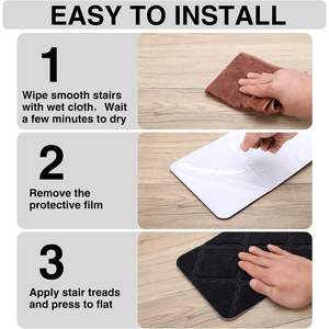 15ชิ้น8x30in ในร่มพรมกันลื่นบันไดขั้นบันไดสำหรับขั้นบันไดบันไดสำหรับเด็กผู้ใหญ่สัตว์เลี้ยงวิ่งเสื่อบันไดสำหรับบันได - Product Image 3