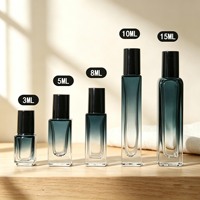 Petites bouteilles d'huiles essentielles 3ml 5ml 8ml 10ml 15ml, flacons carrés en verre pour décanter, échantillons