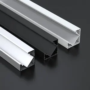 L031 Lampu Sudut Aluminium 90 Derajat, Lampu Led Ekstrusi Aluminium Strip Permukaan Terpasang Kualitas Super