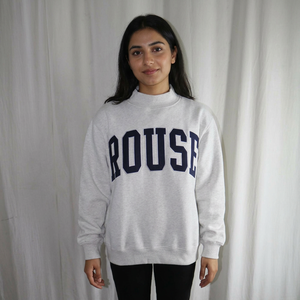 เสื้อฮู้ด ROUSE WHITE สำหรับฤดูหนาว ผ้าฝ้าย 100% ปักลาย คอเสื้อกว้าง สำหรับผู้ชาย เส้นด้ายละเอียด สไตล์วินเทจแนวสตรีท - Product Image 1