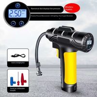 Pompe à air électrique portable WZAUTO pour pneus de voiture, pompe à air rapide pour voitures, motos, surveillance de la pression des pneus