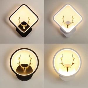 Lampe murale LED moderne et créative en forme de <span class=keywords><strong>tête</strong></span> de cerf, en fer de luxe, pour décoration intérieure de chambre et salon - Product Image 3