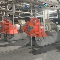 Raffineur à double disque Yunda SS304 pour papier, équipement de raffinage à faible consistance, alimentation PLC, engrenage d'économie d'énergie, industrie du papier 380V