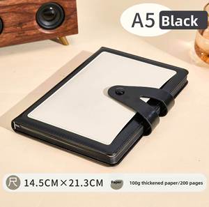 Hand-drawn Printed Imitation Leather <b>A5</b> Notebook with 100 Sheets for College Students and Business Office Meetings-Gift <b>Notepad</b> - Product Image 6