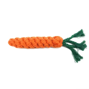 Mainan anjing anyaman Tangan bentuk wortel mainan tali katun hewan peliharaan mainan tahan gigit - Product Image 3