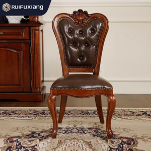 Ghế da cao cấp chất lượng cao, bốn chỗ ngồi, sáu chỗ ngồi, gỗ mahogany nguyên khối, thoải mái, giá rẻ, lưng cao, dùng cho phòng ăn - Product Image 1