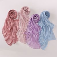 Hijab en Organza Premium avec Strass Scintillants Thermocollés, Écharpe en Satin Doux et Brillant, Long Châle Musulman, Voile Islamique Élégant