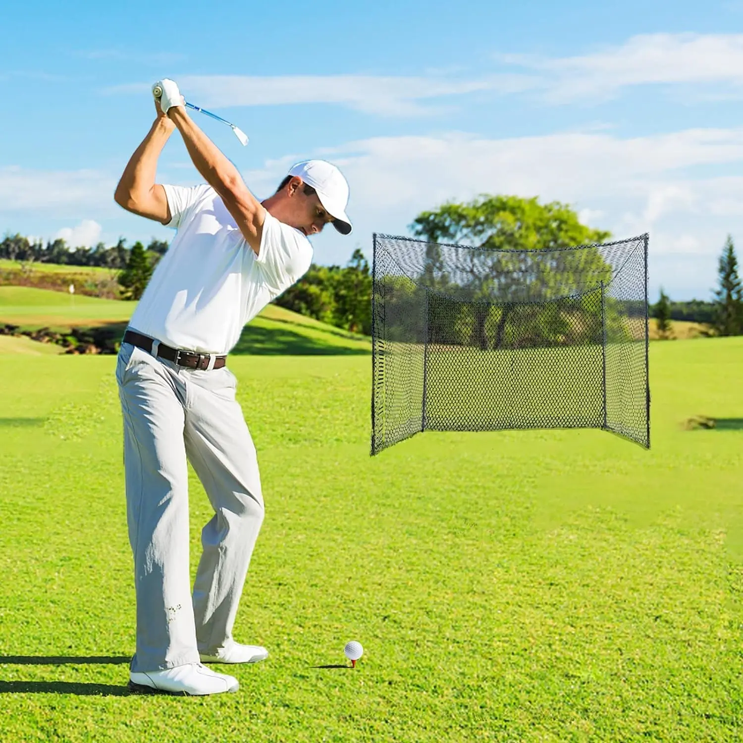 Cage de frappe de golf 3m x 3m x 3m Factory Direct Heavy Duty Cage d'entraînement de golf Cage de conduite