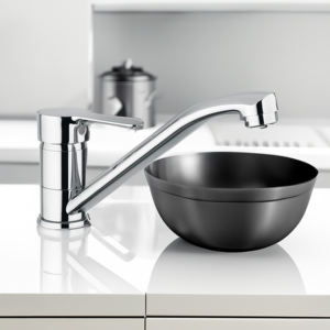 Mélangeur d'évier à levier unique chromé avec bec coaxial P3 outil de tournage pour robinets d'évier de cuisine - Product Image 4