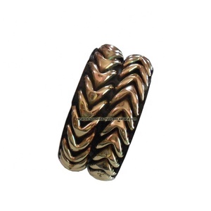 Bracelet en laiton de luxe avec placage cuivre, bijoux élégants et tendance pour femmes et filles à prix abordables - Product Image 1