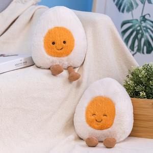 Divertente bambola uovo carino per animali di pezza morbido bollito <span class=keywords><strong>e</strong></span> in camicia giocattolo di peluche per bambini PP cotone pieno di tecniche lavate - Product Image 3