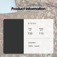 Tissu 100% polyester respirant, imprimé numérique extensible, 115 g/m², 150 cm, pour jupe femme, vente en gros d'usine