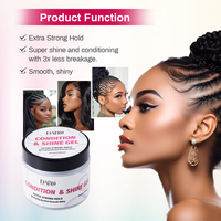 Gel Coiffant Personnalisé à Base d'Eau, Fixation Extra Forte Longue Durée, Anti-Frisottis, Sans Résidus, pour Tresses, Twists et Locs