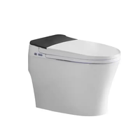Toilette intelligente intelligente pour salle de bain Chasse d'eau automatique électrique avec télécommande et chauffage du siège P-Trap Square Bowl