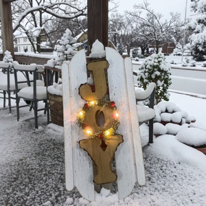 Ornements de Noël en MDF « JOY » Grand traîneau - Product Image 5