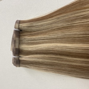 Extensiones de Cabello PU Weft P6/22, Cabello Humano Ruso Negro Natural, Doble Trama Delgada, Invisibles, Duraderas, Para Salón - Product Image 4